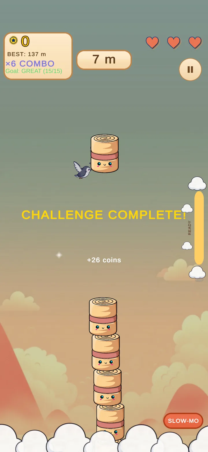 Daily challenge cleared, +26 coins