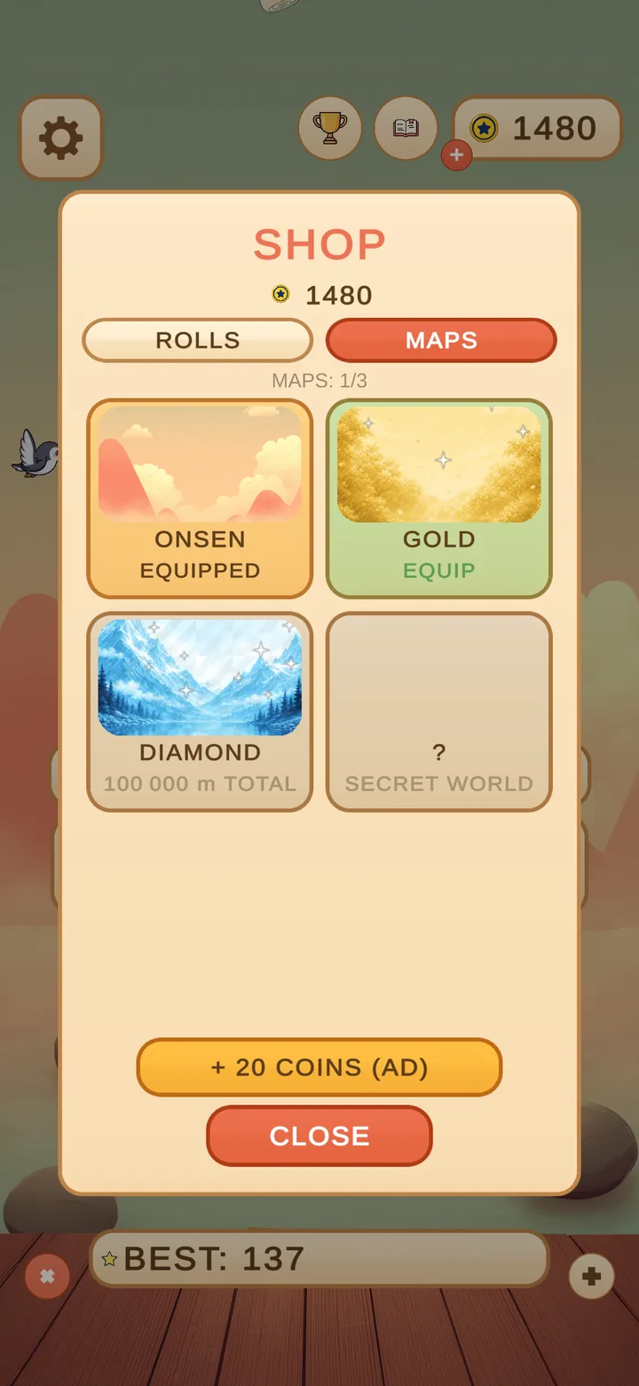 Worlds to unlock