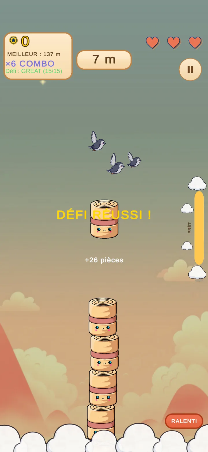 Défi du jour réussi, +26 pièces